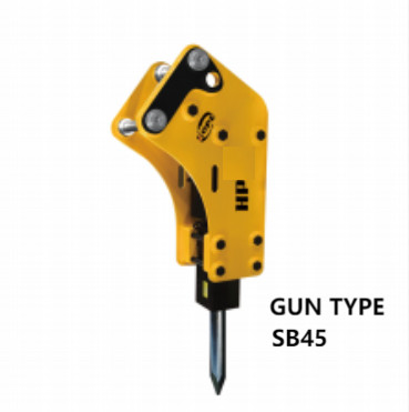 TYPE GUN áp dụng Rock Excavator Hydraulic Breaker hợp kim thép SB 45 1,2-3 TON cho Excavator Doosan